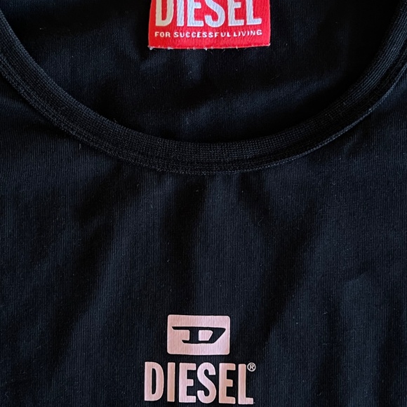 Black Diesel pink logo t-shirt - Picture 2 of 7